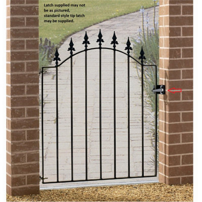 SAXA Spear Top Low Bow Metal Garden Gate 955mm GAP x 1076mm High WASC - 3