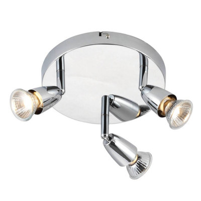 Saxby SAX43279 Lighting Amalfi Three Lights Round Halogen Spotlight Chrome