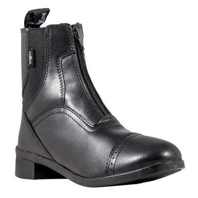 Bottes D'Équitation Horka Royal Zip Pour Enfants - Jodhpur Cuir Synthétique Avec Fermeture Éclair Noires