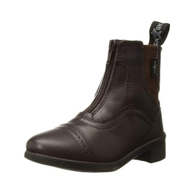 Bottes D'équitation Enfant Saxon Syntovia Dentelle Noir – Taille 5, Neuves Sans étiquette