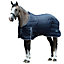Saxon Standard-Neck Channel Quilt Midweight Horse Stable Rug Navy/White (6)