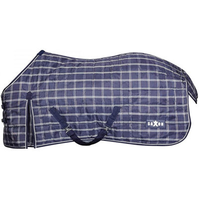 Saxon Standard-Neck Plaid Midweight Horse Stable Rug Navy/White (7) Price Comparisons | Compare The Build