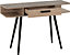 Saxton 1 Drawer Console Table - L37.5 x W110 x H75 cm - Mid Oak Effect/Grey
