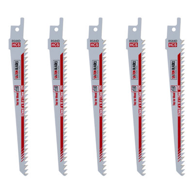 Actomaster 6-Inch Pruning Saw Blades - 6 TPI Reciprocating Saw Blades, Pack Of 5