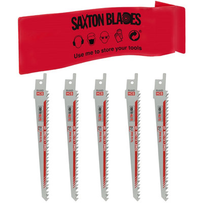 Saxton 150mm Reciprocating Sabre Saw Wood Blades R644D, Pack of 5