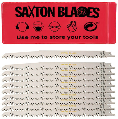 Saxton 240mm Reciprocating Sabre Saw Wood Blades R1021L Pack of 10