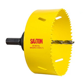 Saxton HSS Hole Saw M42 Bi-Metal 8% Cobalt Heavy Duty with Arbor (14mm - 230mm) - 100mm (3.15/16") + Arbor