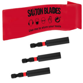 Saxton Impact Duty Srewdriver Drill Driver Strong Magnetic Bit Holders 1/4 Inch - 3 Pack