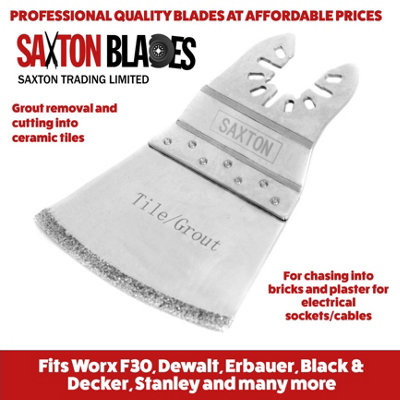 Saxton QF65DB03 Oscillating Multitool Diamond End Cut Blade Pack of 3