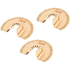 Saxton QF90CD03 Oscillating Multitool 90mm Carbide Blades Pack of 3