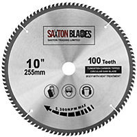 Saxton TCT255100T254B TCT Circular Saw Blade 255mm x 100 Teeth x 25.4mm Bore