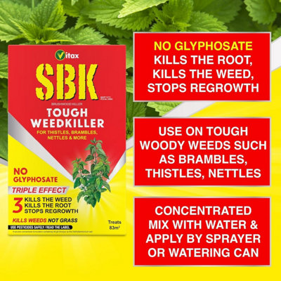 SBK Brushwood Tough Weed Killer 250ml - Garden Weed Control