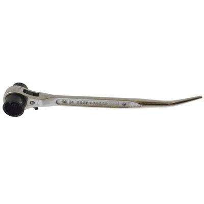 Scaffold Spanner Ratcheting Podger 2 Way Bi hex Ratchet 19mm 24mm Scaffolders