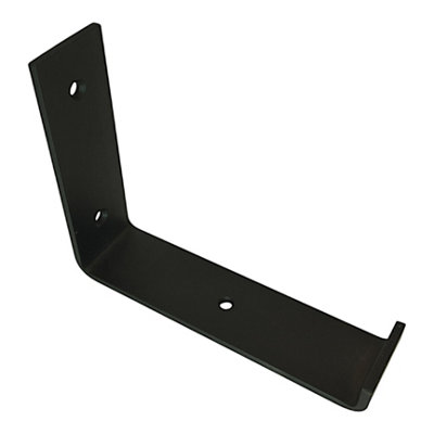 Scaffolding Shelf Bracket Black Mat 6 inches 145mm Bend Down
