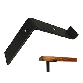 Scaffolding Shelf Bracket Black Mat 6 inches 145mm Bend Up