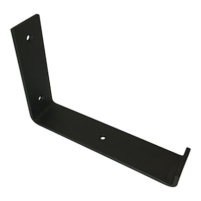Scaffolding Shelf Bracket Black Mat 7 inches 175mm Bend Down