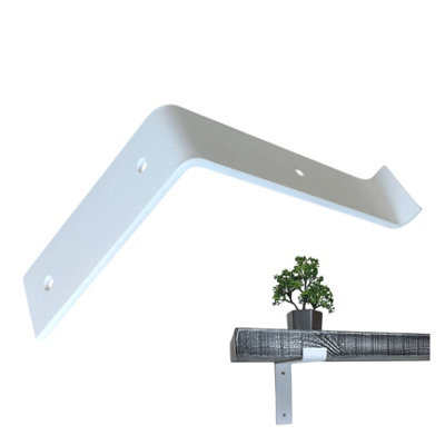 Scaffolding Shelf Bracket White Mat 7 inches 175mm Bend Up