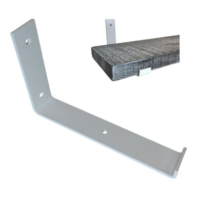 Scaffolding Shelf Bracket White Mat 9 inches 225mm Bend Down