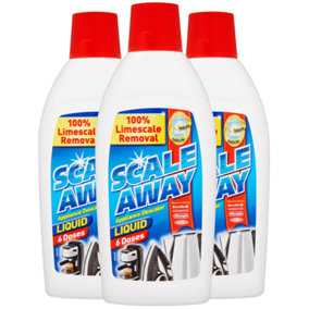 Scale Away Appliance Descaler 100% Limescale Removal Liquid 6 Doses 450ml x 3