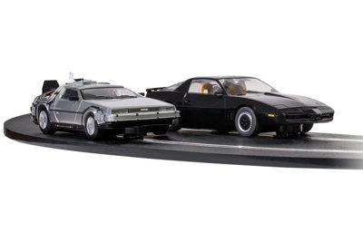 Scalextric 1980s TV - Back to the Future vs Knight Rider Race