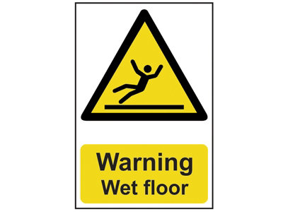 Scan 1107 Warning Wet Floor - PVC 200 x 300mm SCA1107