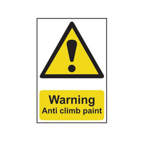 Scan 1113 Warning Anti Climb Paint - PVC 200 x 300mm SCA1113