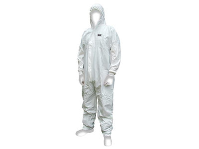 Scan 2503 EXTRA LARGE Chemical Splash Resistant Disposable Coverall White Type 5/6 XL (42-45in) SCAWWDOXL56