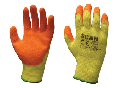 Scan 2ARK26K-24 Knitshell Latex Palm Gloves - Large Size 9SCAGLOKS