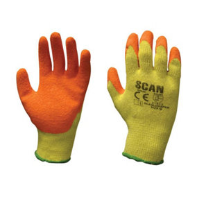Scan 2ARK26K-24 Knitshell Latex Palm Gloves - Large Size 9SCAGLOKS