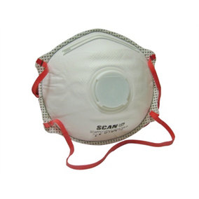 Scan 2ECP36-BOX Moulded Disposable Valved Masks FFP3 Pack Of 10 SCAPPEP3MVDB