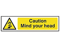 Scan 5110 Caution Mind Your Head - PVC 200 x 50mm SCA5110