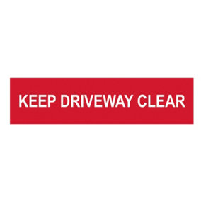 Scan 5252 Keep Driveway Clear - PVC 200 x 50mm SCA5252