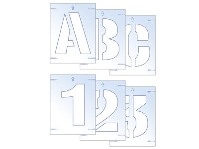 Scan 9404 Letter & Number Stencil Kit 50mm SCA9404