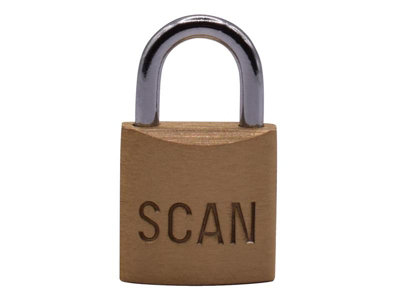 Scan Brass Padlock 20mm SCAPLB20