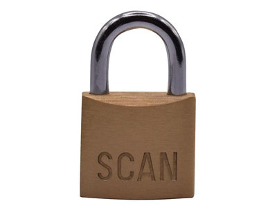 Scan Brass Padlock 30mm SCAPLB30