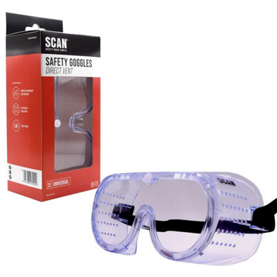Scan Direct Ventilation Safety Goggles for High-Speed Protection