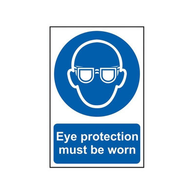 Scan Eye Protection Must Be Worn - Pvc Sign 200 X 300mm Multi Colour ...