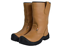 Scan JC-B917 Size 12 Texas Lined Rigger Boots Tan UK 12 EUR 47 SCAFWTEXAS12