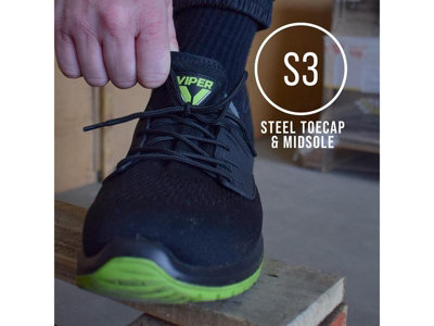 Scan JC-R949 Viper S1P Safety Trainers UK 10 EUR 44 SCAFWVIPTR10 Steel ...