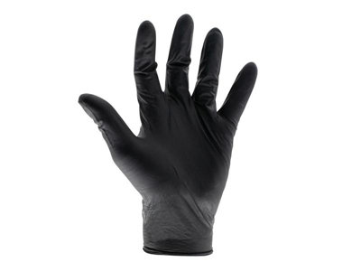 Scan KG-1101 Black Heavy-Duty Nitrile Disposable Gloves XL x100 SCAGLODNHDXL