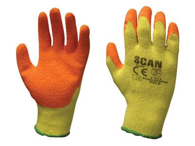 Scan Knitshell Latex Palm Gloves - XL Size 10 Pack 12 SCAGLOKSPKXL