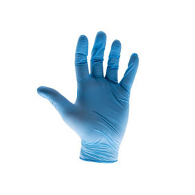 Scan KS-ST RT021 Blue Nitrile Disposable Gloves XL Box of 100 SCAGLODNXL