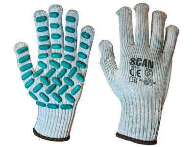 Scan L8500 Vibration Resistant Latex Foam Gloves - XL Size 10 SCAGLOVRXL