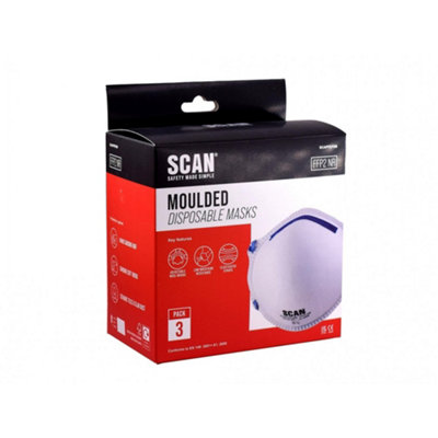 Scan Moulded Disposable Mask Multi Colour (Pack of 3)