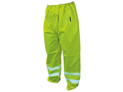 Scan OC-124-XXL Hi-Vis Yellow Motorway Trousers - XXL (48in) SCAWWHVMTXXL