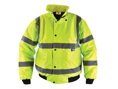 Scan OC-285-M Hi-Vis Yellow Bomber Jacket - M (41in) SCAWWHVBJM | DIY ...
