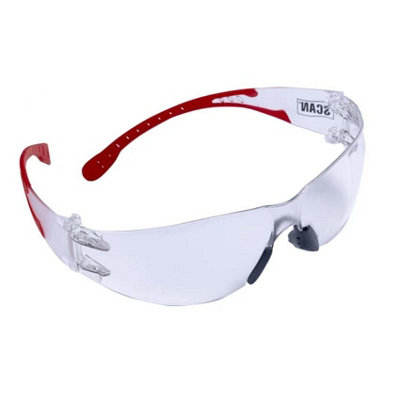 Scan Safety Glasses Smoke Clear UV Protect Flexi Almost Unbreakable SCAPPEFSTWIN