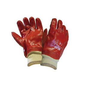 Scan SCAGLOPVCKW PVC Knitwrist Gloves One Size