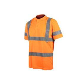 Scan SFTE04-O Hi-Vis Polo Shirt Orange - L (42in) SCAHVPSLO