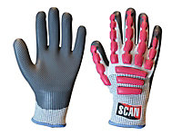 Scan T5000 Anti-Impact Latex Cut 5 Gloves - Large Size 9SCAGLOAIL